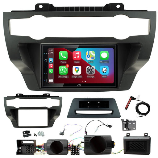 BMW X5 (E70) 2007-2013 and BMW X6 (E71) 2008 to 2014 (Amplified NBT Systems) | Double DIN Stereo and Fitting Kit | JVC KW-M560BT | Wireless Apple Carplay & Android Auto | TopVehicleTech.com