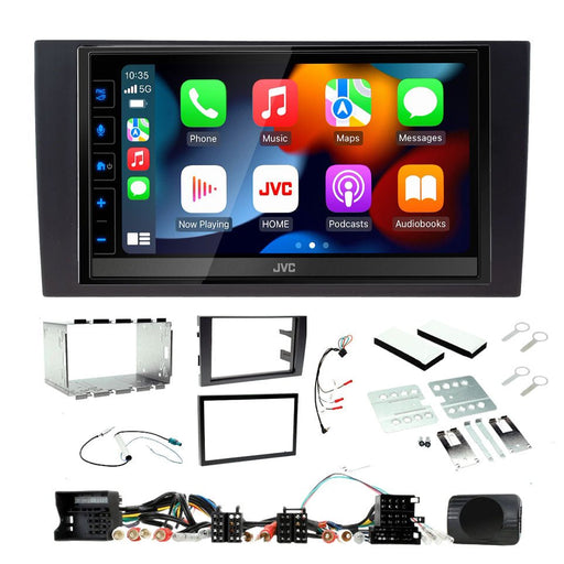 Audi A4 (E8) 2001-2008  | Double DIN Stereo and Fitting Kit | JVC Universal KW-M785DBW | Wireless Apple Carplay & Android Auto | TopVehicleTech.com