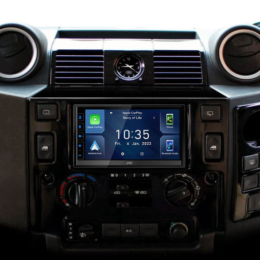 Copy of Land Rover Defender 2007-2016 | Double DIN Stereo and Fitting Kit | JVC KW-M560BT | Wireless Apple Carplay & Android Auto | TopVehicleTech.com