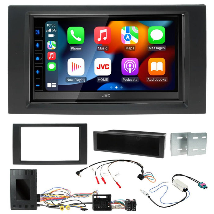 Seat Leon 5F 2012-2015 and Ibiza 6P 2015-2017 | Double DIN Stereo and Fitting Kit | Double DIN Stereo and Fitting Kit | JVC Universal KW-M785DBW | Wireless Apple Carplay & Android Auto | TopVehicleTech.com