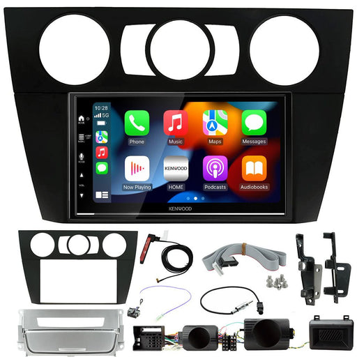 BMW 3-Series (E90/E91/E92/E93) 2005 to 2012 (Non Amplified with Manual A/C & Silver Pocket) | Double DIN Stereo and Fitting Kit | Kenwood DMX7722DABS | Wireless Apple Carplay & Android Auto | TopVehicleTech.com