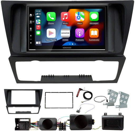 BMW 3-Series (E90/E91/E92/E93) 2005 to 2012 (Amplified vehicles with Auto A/C) | Double DIN Stereo and Fitting Kit | Kenwood DMX7722DABS | Wireless Apple Carplay & Android Auto | TopVehicleTech.com