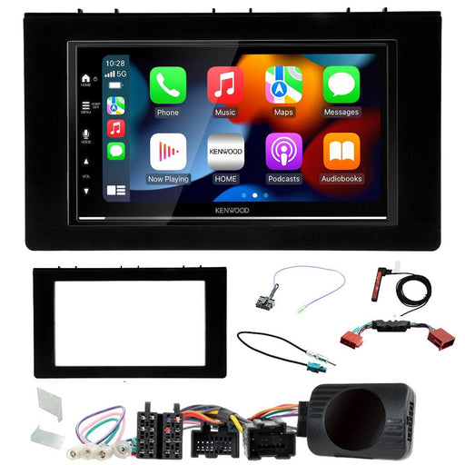 Saab 9-3 2008 to 2014 | Double DIN Stereo and Fitting Kit | Kenwood DMX7722DABS | Wireless Apple Carplay & Android Auto | TopVehicleTech.com