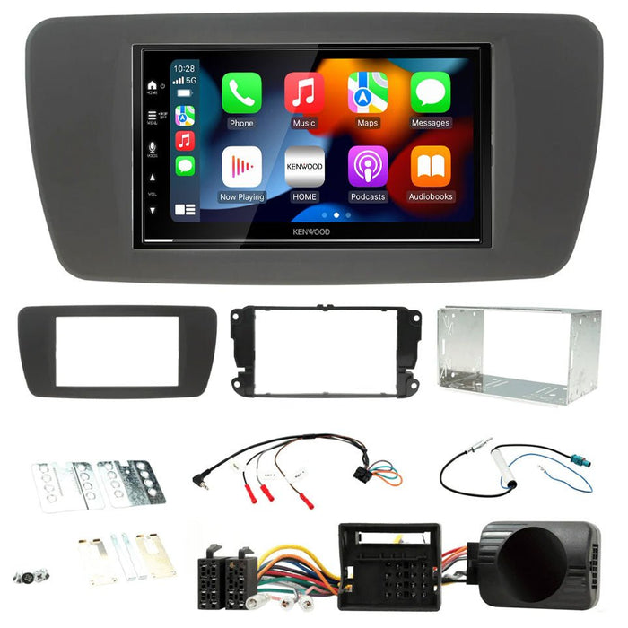 Seat Ibiza 2008 to 2014 | Double DIN Stereo and Fitting Kit | Kenwood DMX7722DABS | Wireless Apple Carplay & Android Auto | TopVehicleTech.com