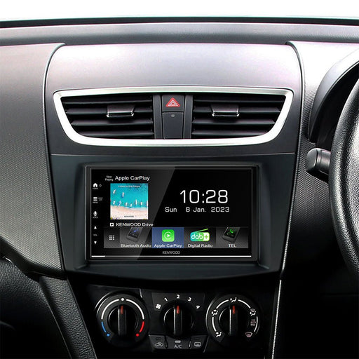 Suzuki Swift 2011-2017 | Double DIN Stereo and Fitting Kit | Kenwood DMX7722DABS | Wireless Apple Carplay & Android Auto | TopVehicleTech.com