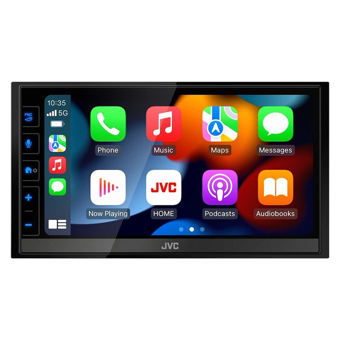 Copy of BMW 3-Series (E90/E91/E92/E93) 2005 to 2012 (Non Amplified with Auto A/C & Gloss Black Pocket) | Double DIN Stereo and Fitting Kit | JVC Universal KW-M785DBW | Wireless Apple Carplay & Android Auto | TopVehicleTech.com