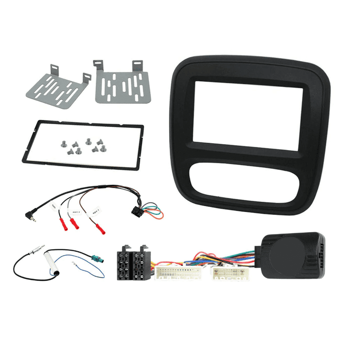 Grundig GX-3800 Double Din Car Stereo & BLACK Fitting Kit for Renault Trafic 2014 - 2017 Apple Carplay Android Auto Dab | DAB Aerial Included
