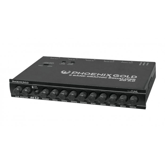 EQ9.0 Band Graphic Equaliser With TrueTune 9 Different Adjustable Frequencies 2 Aux Inputs | Selectable Low and high pass filters