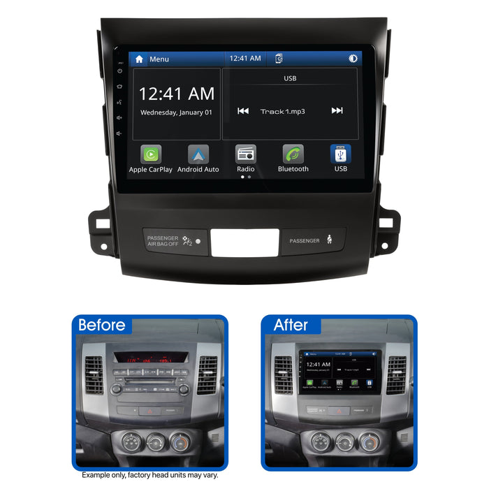 AMMB12 9’’ Screen Stereo Upgrade Kit for Peugeot 4007 2009-2012 | Wireless Apple Car Play / Android Auto | TopVehicleTech.com