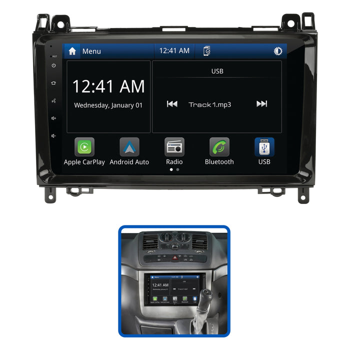 Aerpro 9’’ Screen Stereo Upgrade Kit for Mercedes Vito W369 2006-2014, Non amplified models only | Wireless Apple Car Play / Android Auto | TopVehicleTech.com