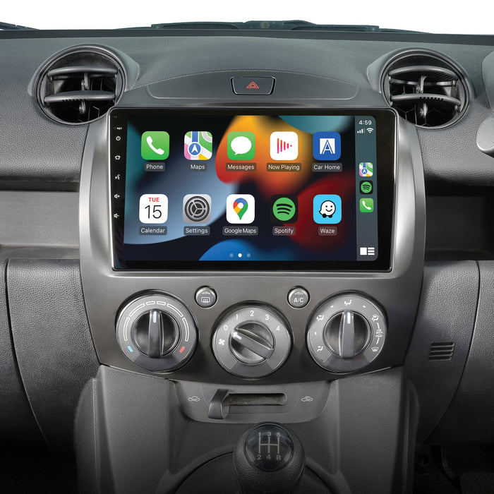 Aerpro 9’’ Screen Stereo Upgrade Kit for Mazda 2 DE Series 1 & 2 (2007-2014) | Wireless Apple Car Play / Android Auto | TopVehicleTech.com