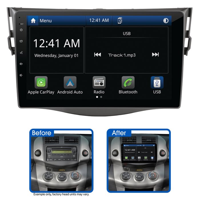 Aerpro AMTO16  9’’ Screen Stereo Upgrade Kit for Toyota RAV4 2006 to 2011 | Wireless Apple Car Play / Android Auto | TopVehicleTech.com