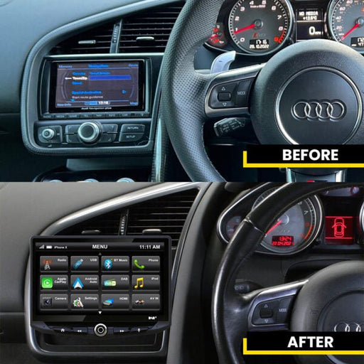 AUDI R8 2007 to 2015 | HEIGH10 10 Inch Touch Screen Stereo Upgrade with Fitting Kit  |  Apple CarPlay & Android Auto | TopVehicleTech.com