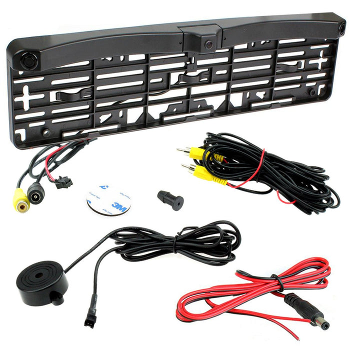 Universal Number Plate Camera with Parking Sensors 720 x 480pix Resolution | 120 Degree Viewing Angle