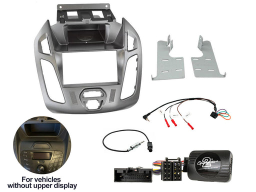 Copy of Ford Transit Connect without Top Display 2013 to 2021 Full Car Stereo Installation Kit BLACK Double DIN Fascia, For vehicles WITHOUT an upper display | TopVehicleTech.com