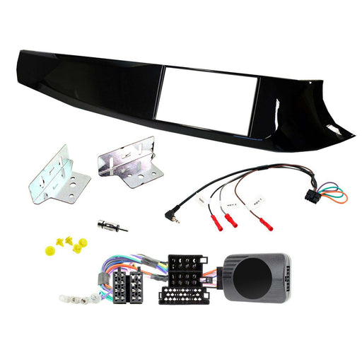 Alfa Romeo Giulietta 2010-14 Full Car Stereo Install Kit | PIANO BLACK Double DIN Fascia, For vehicles without the Uconnect system