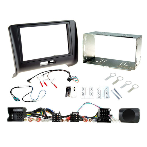 Audi TT 2006 - 2014 Full Car Stereo Installation Kit Double Din Fascia Kit, Steering Wheel Control Interface, Not compatible for models with a digital amplifier.