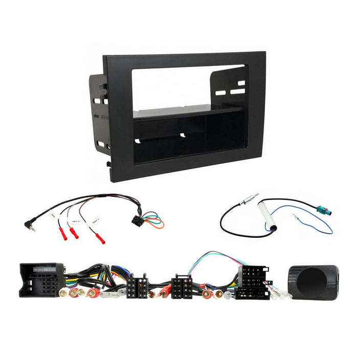 Audi A4 2001-08 Full Stereo Install Kit | Black Single/Double DIN Fascia, For either non-amplified, half or BOSE amplified systems.