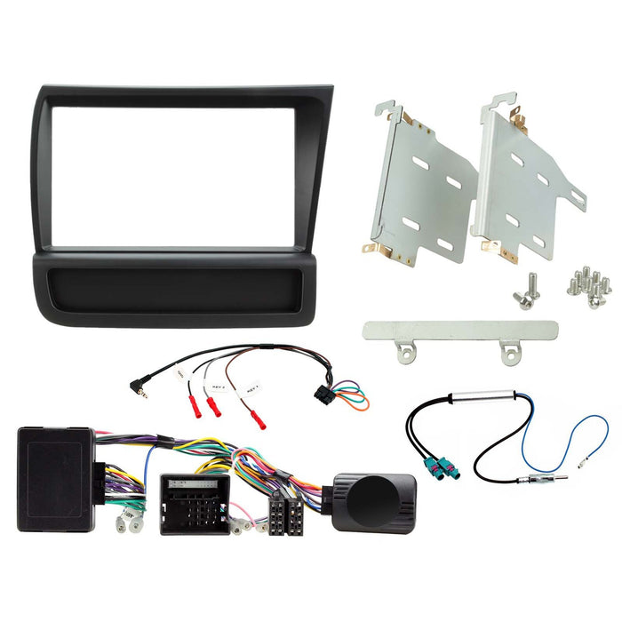Audi R8 2007-2015 Full Car Stereo Installation Kit | Not compatible Bang & Olufsen System, Double DIN Fascia with BLACK fascia plate