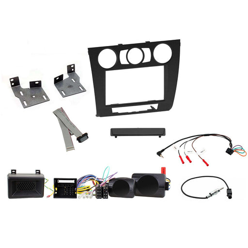 BMW 1 Series E81/82/87/88 2007 2013 Full Car Stereo Install Kit Manual A/C, without iDrive - Double DIN Fascia, Steering Wheel Control Interface