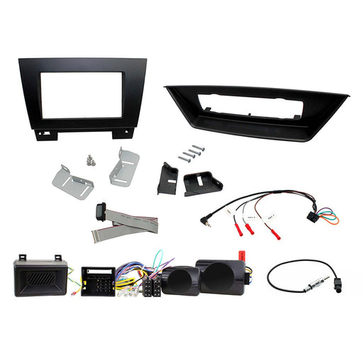 BMW X1 E84 2009-2015 Full Stereo Install Kit Double Din Fascia, Steering Wheel interface, antenna adapter and patch lead - Auto Climate Control Only