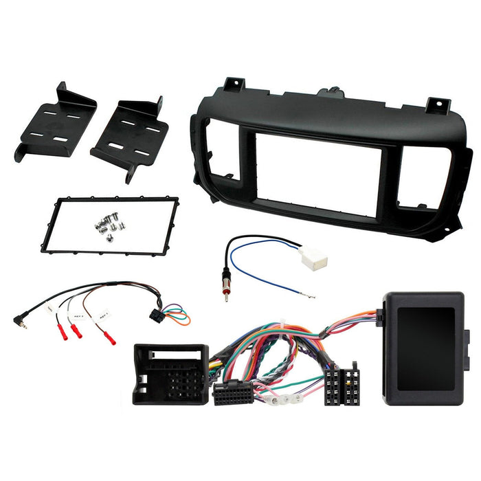 Citroen Jumpy 2016 Onwards Full Car Stereo Installation Kit, Double DIN Fascia, Steering Wheel interface, antenna adapter and patch lead
