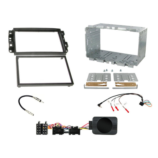 Chevrolet Aveo 2006 - 2011 Full Car Stereo Installation Kit, Double DIN Fascia, Steering Wheel interface, antenna adapter and patch lead