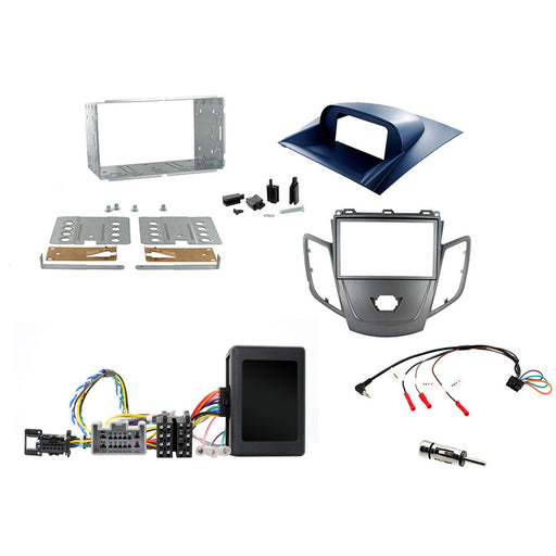 Ford Fiesta 2008-2010 Full Car Stereo Installation Kit GRAPHITE Double DIN Fascia, Steering Wheel interface, antenna adapter and patch lead