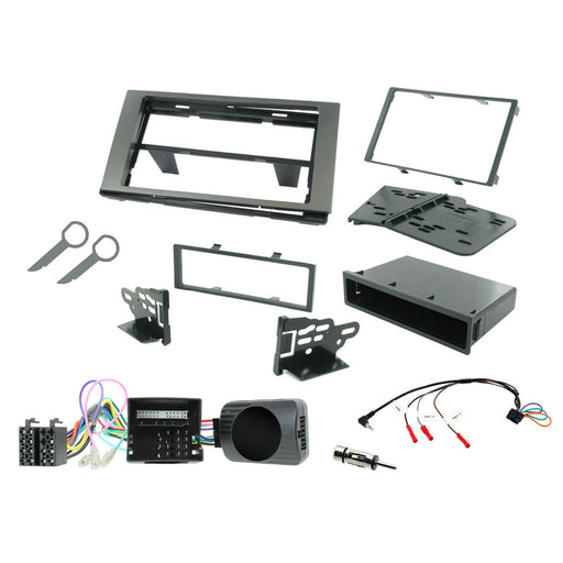 Ford Fusion 2005-2012 Full Car Stereo Installation Kit SILVER single/double DIN Fascia, Steering Wheel interface, antenna adapter and patch lead