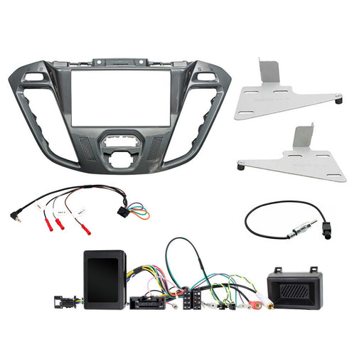 Transit-Custom 2012-2016 Full Car Stereo Installation Kit NEBULA PIANO Double DIN Fascia, Requires OEM Ford Door Lock Switch
