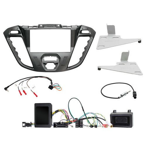 Transit-Custom 2012-2016 Full Car Stereo Installation Kit PEGASUS Double DIN Fascia, Requires OEM Ford Door Lock Switch