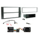 Ford Focus 2004-2007 Full Car Stereo Installation Kit BLACK Single DIN Fascia, steering wheel control interface, an antenna adapter and universal patchlead