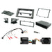 Ford S-Max 2006-2014 Full Car Stereo Installation Kit, BLACK Double DIN fascia panel, steering wheel control interface, an antenna adapter and a universal patchlead.