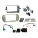 Fiat 500 2007-2015 Full Car Stereo Installation Kit, IVORY Double DIN fascia panel, steering wheel control interface, an antenna adapter and universal patchlead