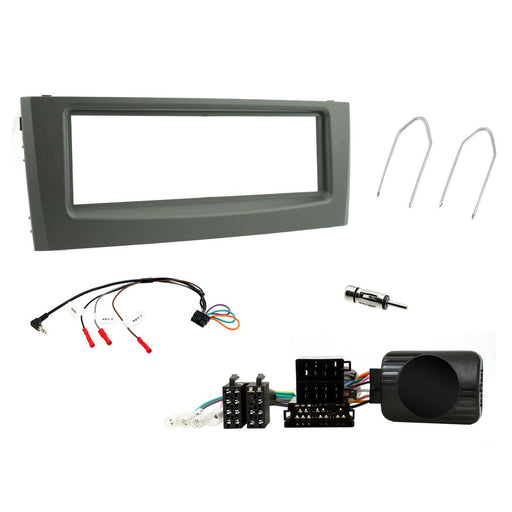 Double DIN Radio Bezel compatible with Fiat Tipo from 2016 black