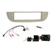 Fiat 500 2007-2015 Full Car Stereo Installation Kit, IVORY Single DIN fascia panel, steering wheel control interface, an antenna adapter and universal patchlead