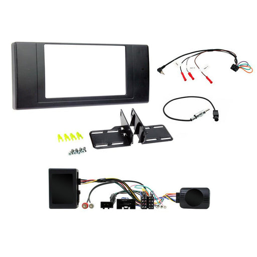 Land Range Rover 2010-2013 Full Car Stereo Installation Kit BLACK Double DIN Fascia, steering wheel control interface, For MOST amplified models