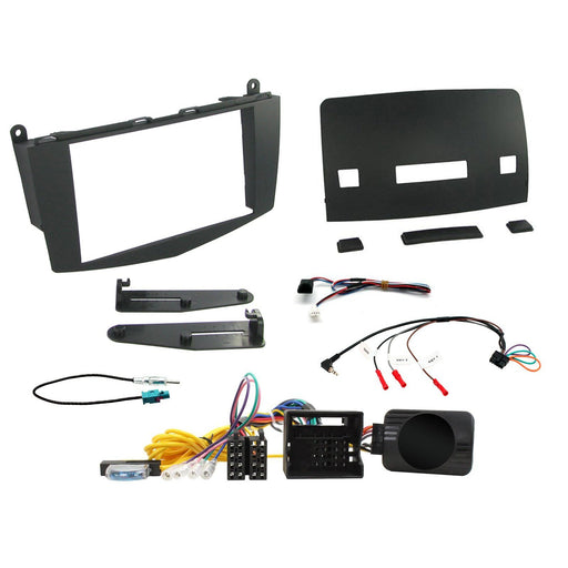 Full Car Stereo Installation Kit For Mercedes C Class W204 2007-2011 Includes Button relocation panel - Bespoke double din fascia