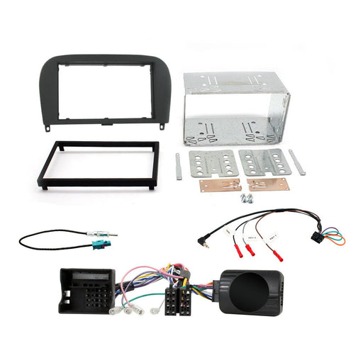 Mercedes SL R230 2004 -2014 - Full Car Stereo Kit Black Double Din Fascia, 'Non Amplified' Vehicles Only