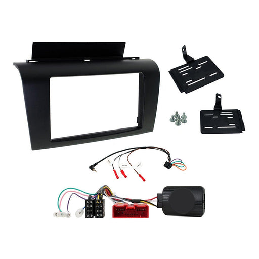 Mazda 3 2004-2009 Full Car Stereo Installation Kit BLACK Double DIN Fascia, steering wheel control interface, BOSE Amplified vehicles only