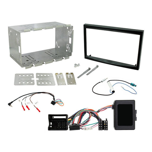 Peugeot 307 2005-2008 Full Car Stereo Installation Kit BLACK double DIN Fascia, steering wheel control interface, Not Compatible with JBL systems