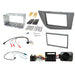 Seat Leon 2005-2012 Full Car Stereo Installation Kit DARK GREY double DIN Fascia, steering wheel control interface, antenna adapter and universal patchlead