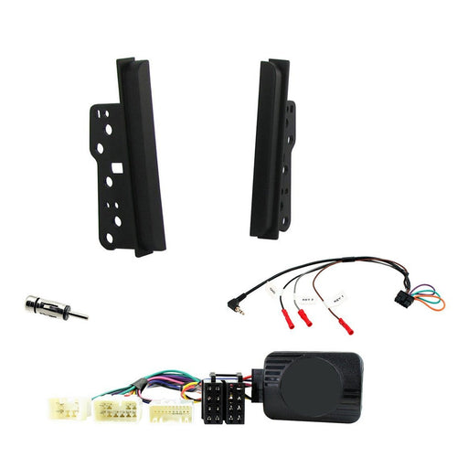 Toyota Celica 1999-2005 Full Car Stereo Installation Kit BLACK double DIN Fascia, steering wheel control interface, antenna adapter and universal patchlead