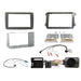 Volkswagen Transporter 2009-2015 Full Car Stereo Installation Kit GREY Double DIN Fascia, steering wheel control interface, antenna adapter and universal patchlead.