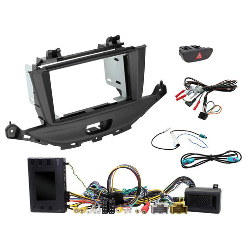 Vauxhall Astra 2017-2020 Full Car Stereo Installation Kit BLACK double DIN Fascia, steering wheel control interface, Compatible with intellink models Nav Models Only