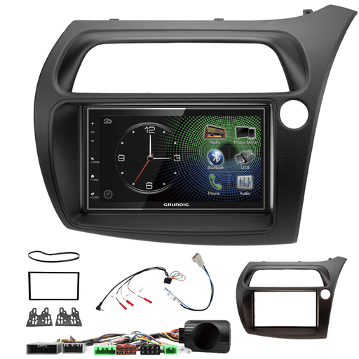 Grundig GX-3800 Double Din Car Stereo & Fitting Kit for Honda Civic Hatchback 2006-2011 Apple Carplay Android Auto Dab | DAB Aerial Included