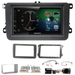 Grundig GX-3800 Double Din Car Stereo & GREY Fitting Kit for Volkswagen Tiguan 5N, 2007-2015 Models Apple Carplay Android Auto Dab GRKVW01 | DAB Aerial Included