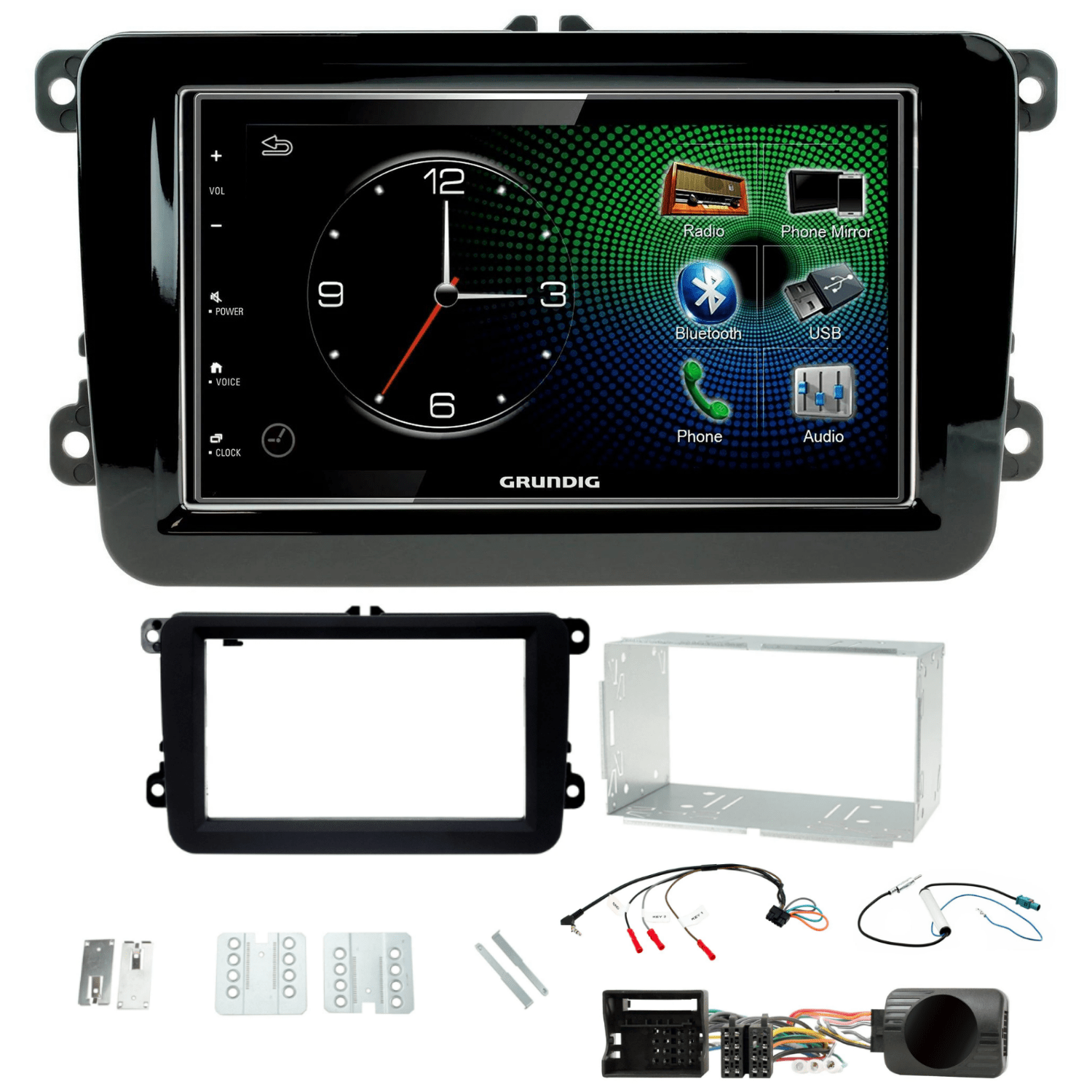 Double Din Car Stereo & Fitting Kit For Volkswagen Polo 2009-2014