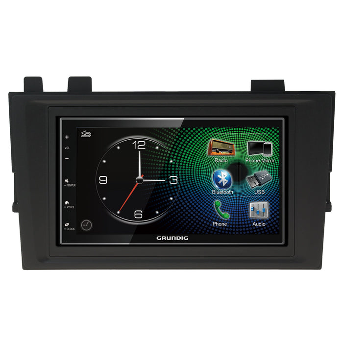 Grundig GX-3800 Double Din Car Stereo & BLACK/GREY Fitting Kit for Volkswagen Transporter 2019-2021 Apple Carplay Android Auto Dab | DAB Aerial Included