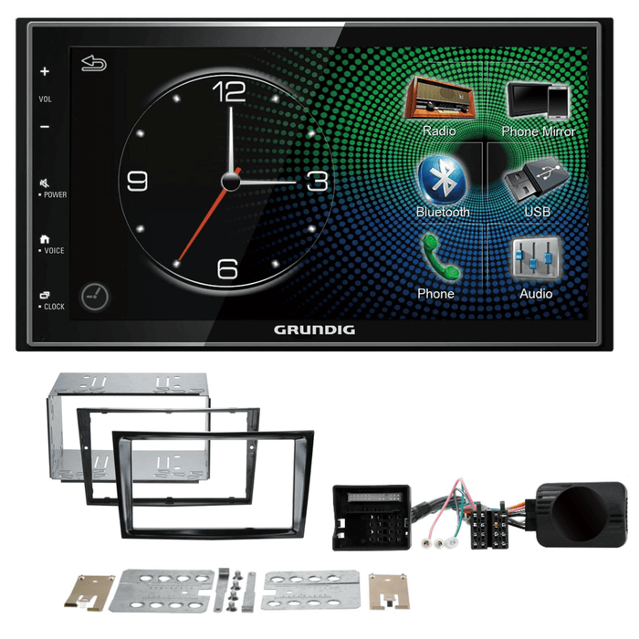 Grundig GX-3800 Double Din Car Stereo & Fitting Kit for Vauxhall Astra - H 2004-2010 Apple Carplay Android Auto Dab | DAB Aerial Included